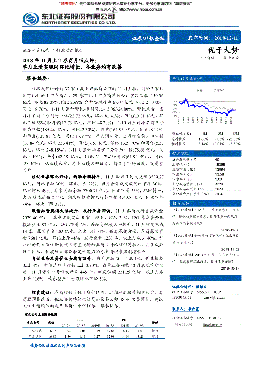 11月券商投行募集资金7979