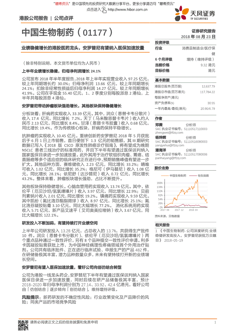 hk-业绩稳健增长的港股医药龙头,安罗替尼有望纳入医保加速放量-180