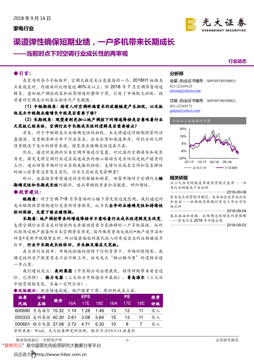 家电行业: “增长+低估+转型”助长牛（有股）