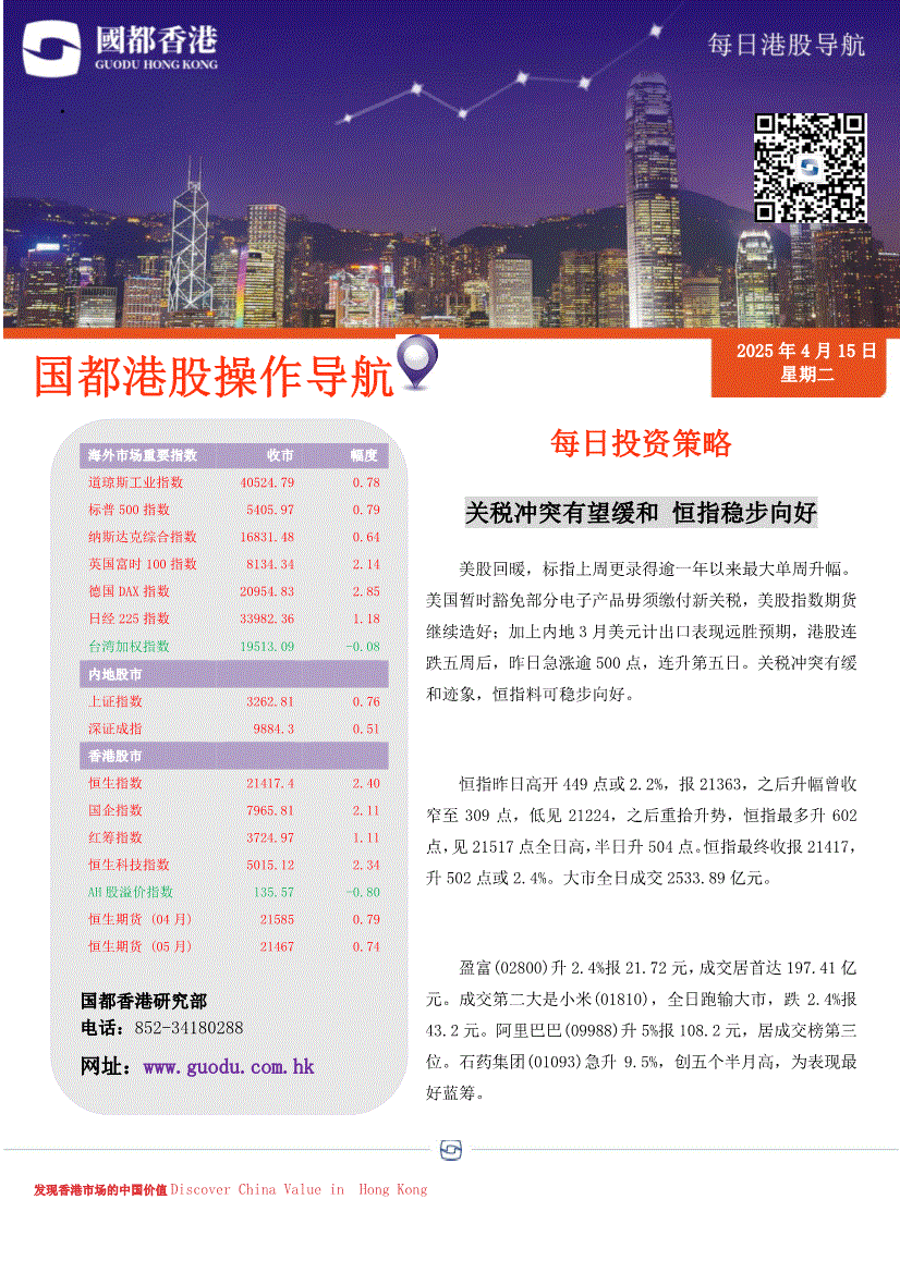 国都证券（香港）-每日港股导航-250415-研究报告-港美研究-迈博汇金