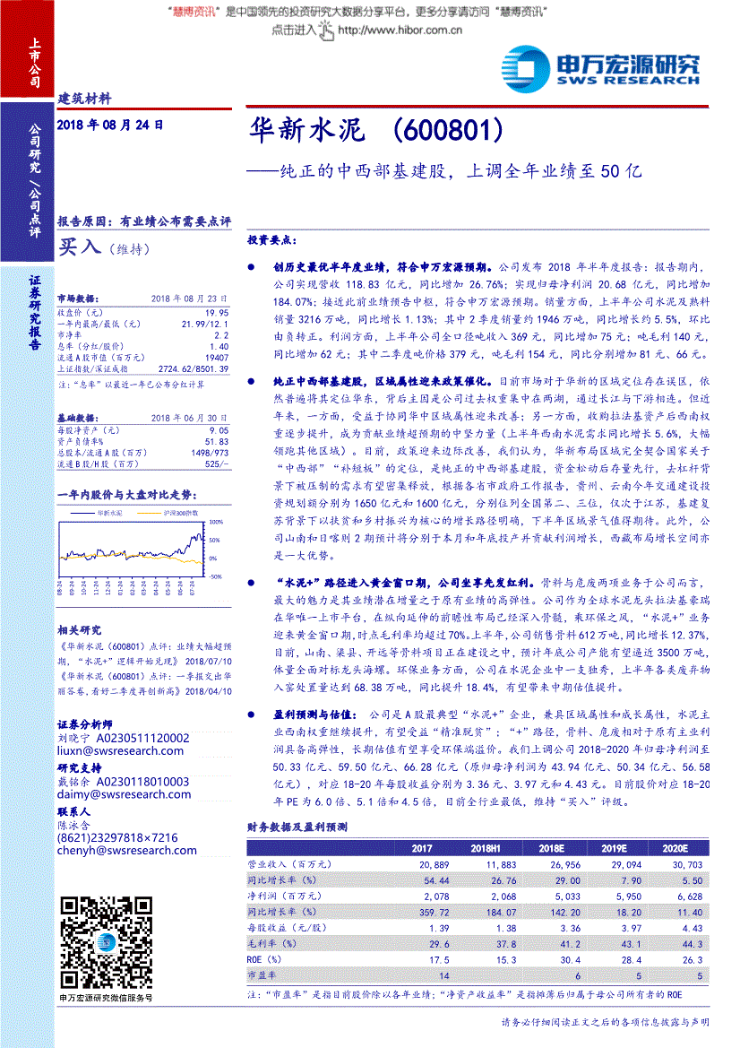 【研究報告全文】盈利預測與估值: 公司是a 股最典型