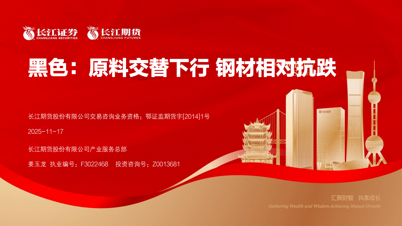 黑色:原料交替下行,钢材相对抗跌-251117